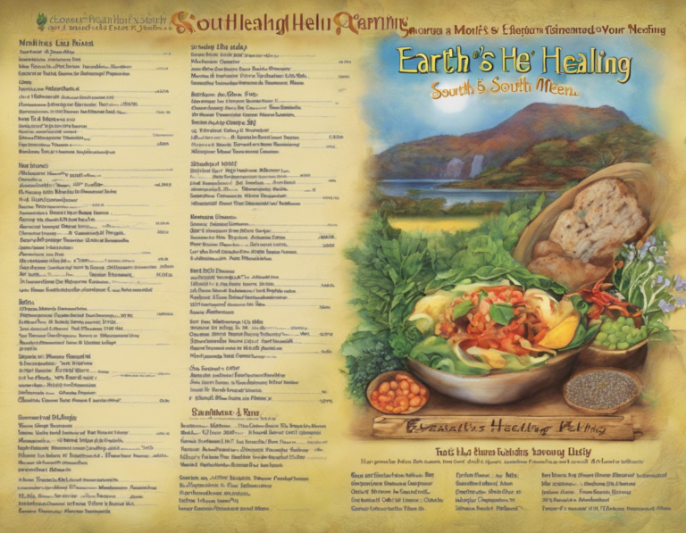 Healing South Earth Menu: Nourishing Dishes for Wellness